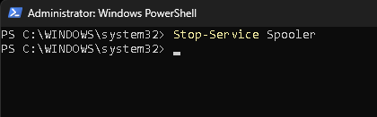 Stop service example